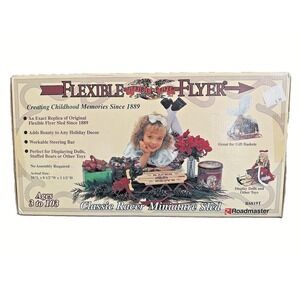 Vtg Flexible Flyer Mini Wooden Metal 1880 Replica Sled Christmas Winter Toy Gift